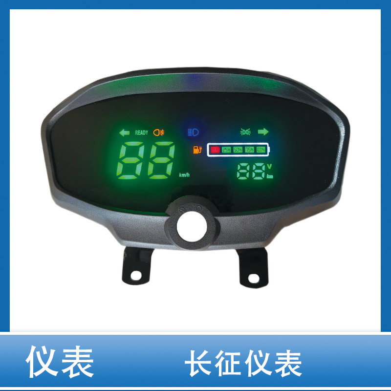 电动三轮车长征仪表LED数字显示里程表速度表48v60v72v相线