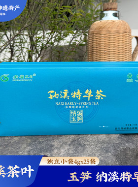 纳溪特早茶纳溪玉笋四川泸州凤岭茶叶礼盒100g独立小袋绿茶