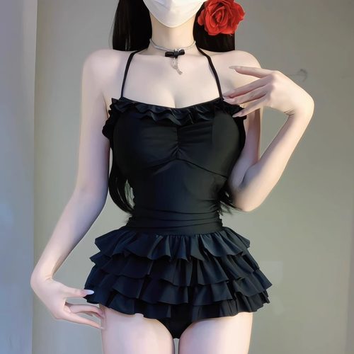 连体泳衣女保守显瘦高级