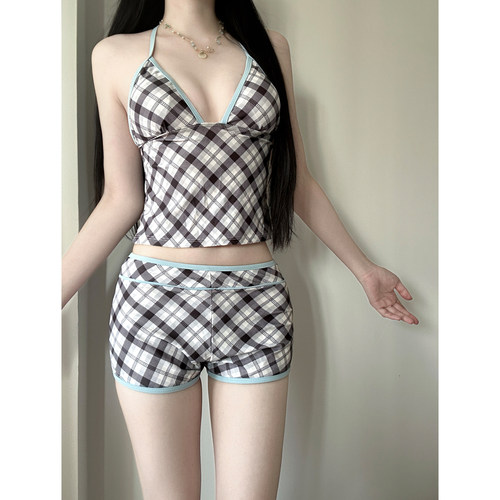 新款泳衣女复古纯欲少女小清新