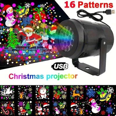 1pc Snowflake Christmas Laser Projector Light,16 patterns Wa