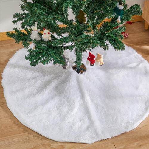 Christmas tree skirt decoration Long Plush xmas Tree Skirt