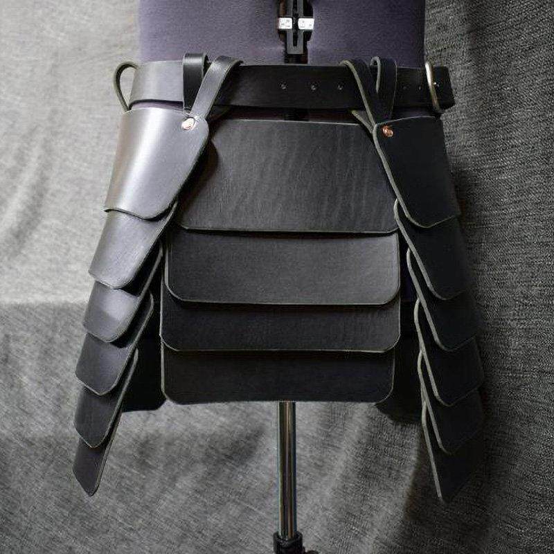 Medieval Viking Knight Leg Armor Leather Tassets Belt Renais