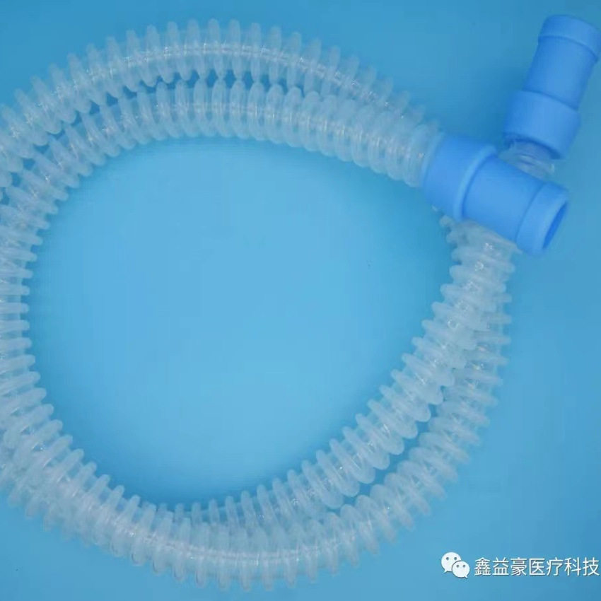 成人医用硅胶呼吸管接口内径22mm可重复高温蒸汽消毒使用长度可选