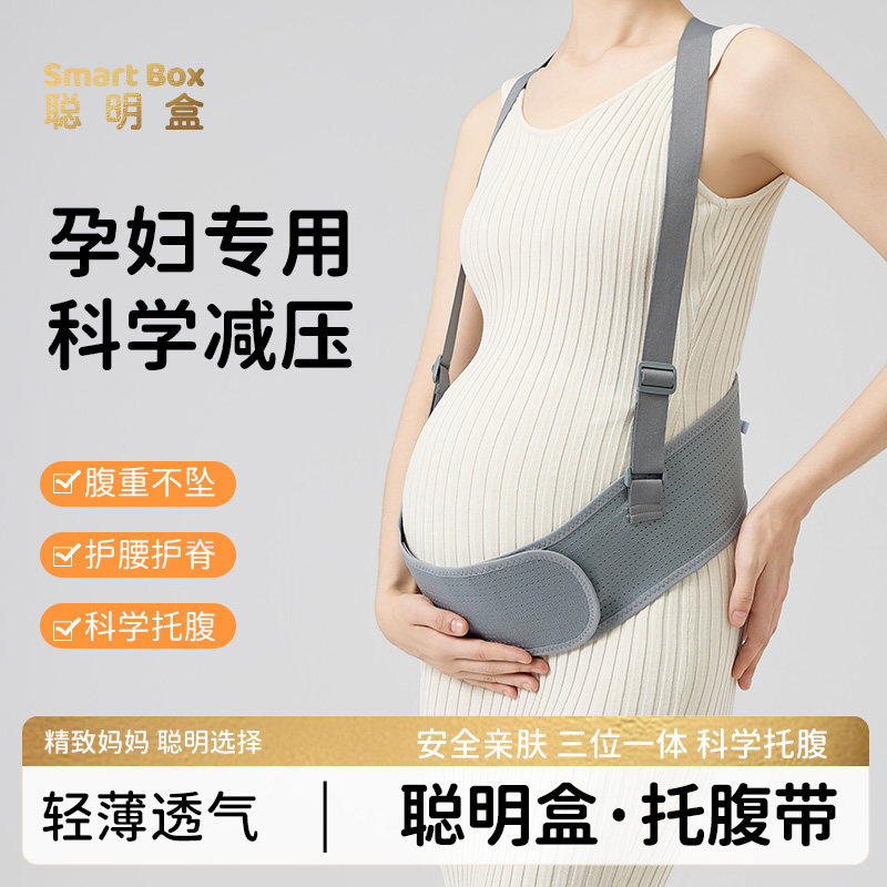 聪明盒托腹带产前孕中晚期顺产剖腹产耻骨痛怀孕专用加宽大码背带
