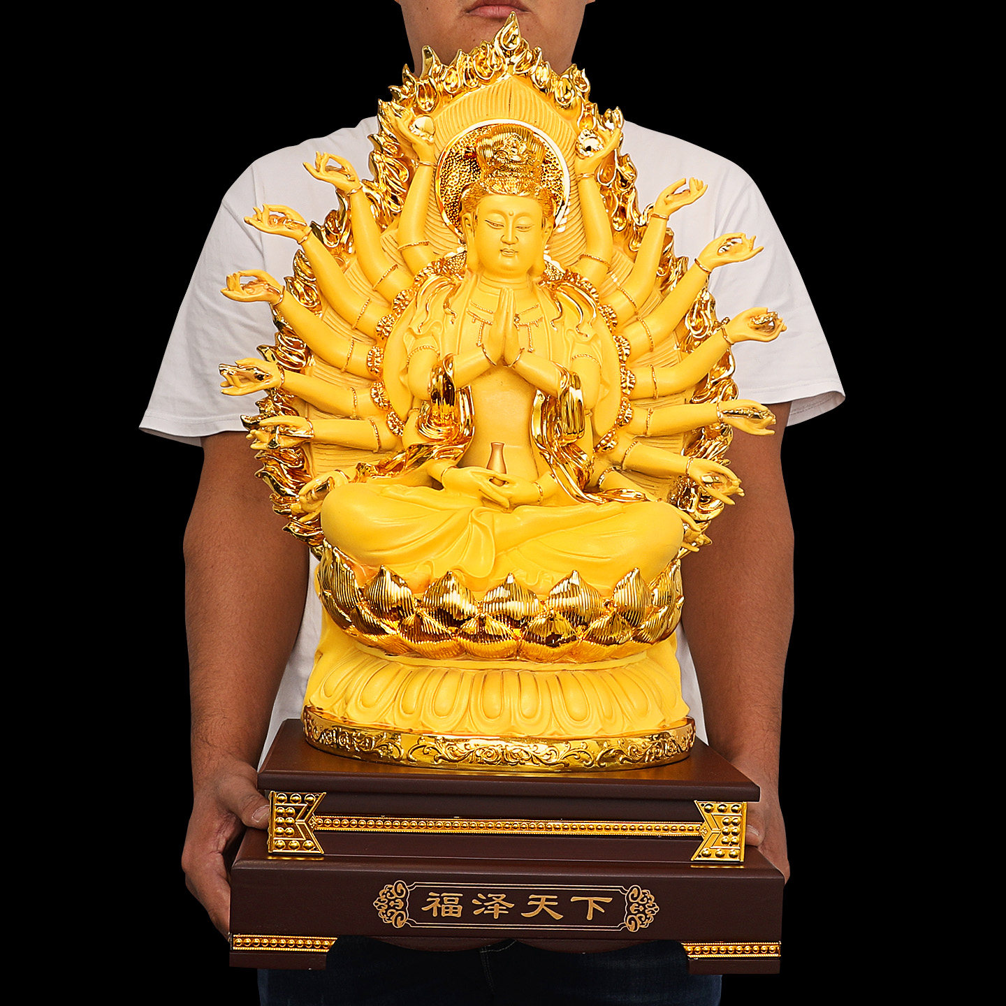 千手观世音摆件招财佛像菩萨供奉家居装饰品客厅玄关乔迁新居礼品