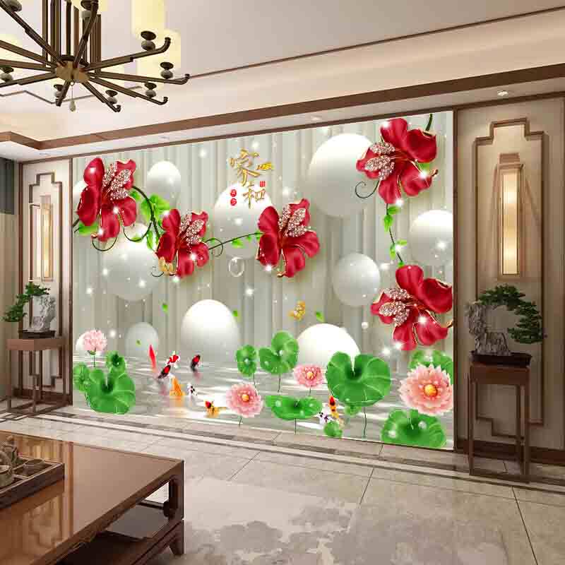 2026新款自粘画新年贴画家和富贵客厅沙发装饰画电视背景墙壁纸,家居饰品,现代装饰画,淘宝优惠券,粉丝福利购,淘宝优惠卷