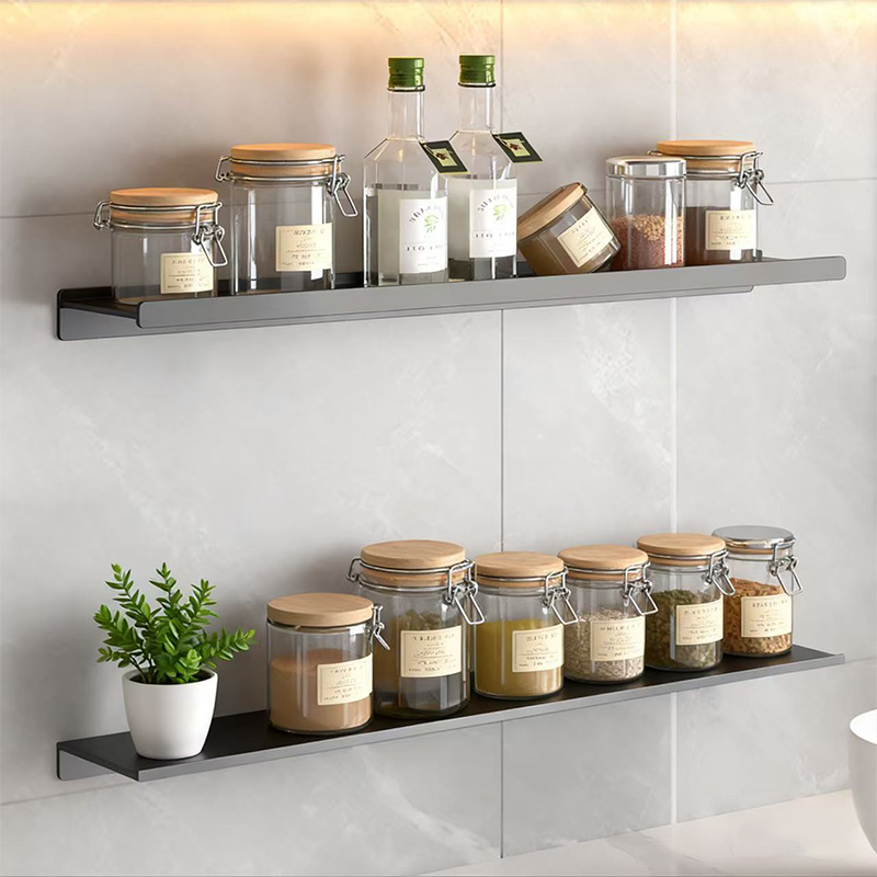 免打孔一字隔板置物架