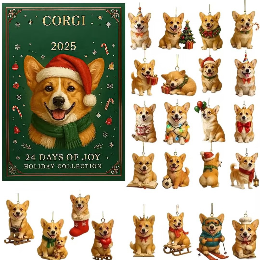 亚马逊跨境新款圣诞节日盲盒挂件亚克力圣诞树日历装饰礼物