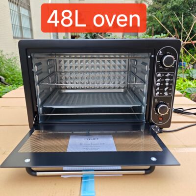 跨境出口oven英文大容量48L电烤箱多功能智能面包烘焙烘烤一体机