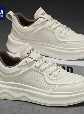 海澜之家增高男鞋2026新款春秋冬季皮面板鞋男士运动休闲小白鞋子