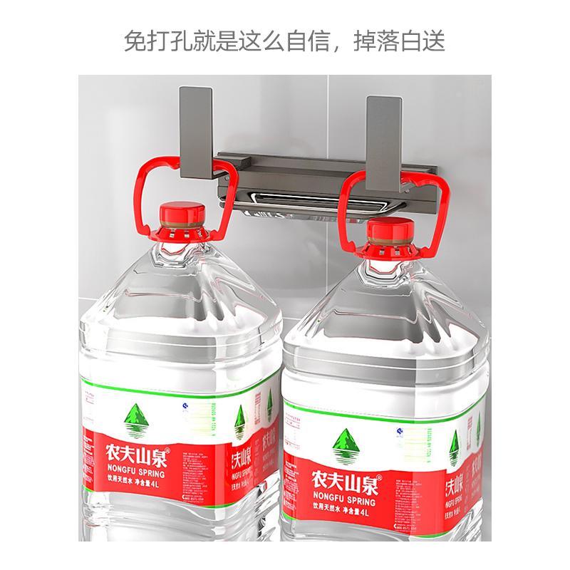 德国免打孔厨房置物架放大锅盖架壁挂式墙上架子架托菜板收纳