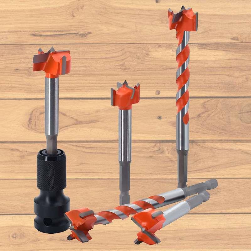 铰链开孔器木门家具抽屉柜门合页门锁安装电钻加长型圆形打孔钻头