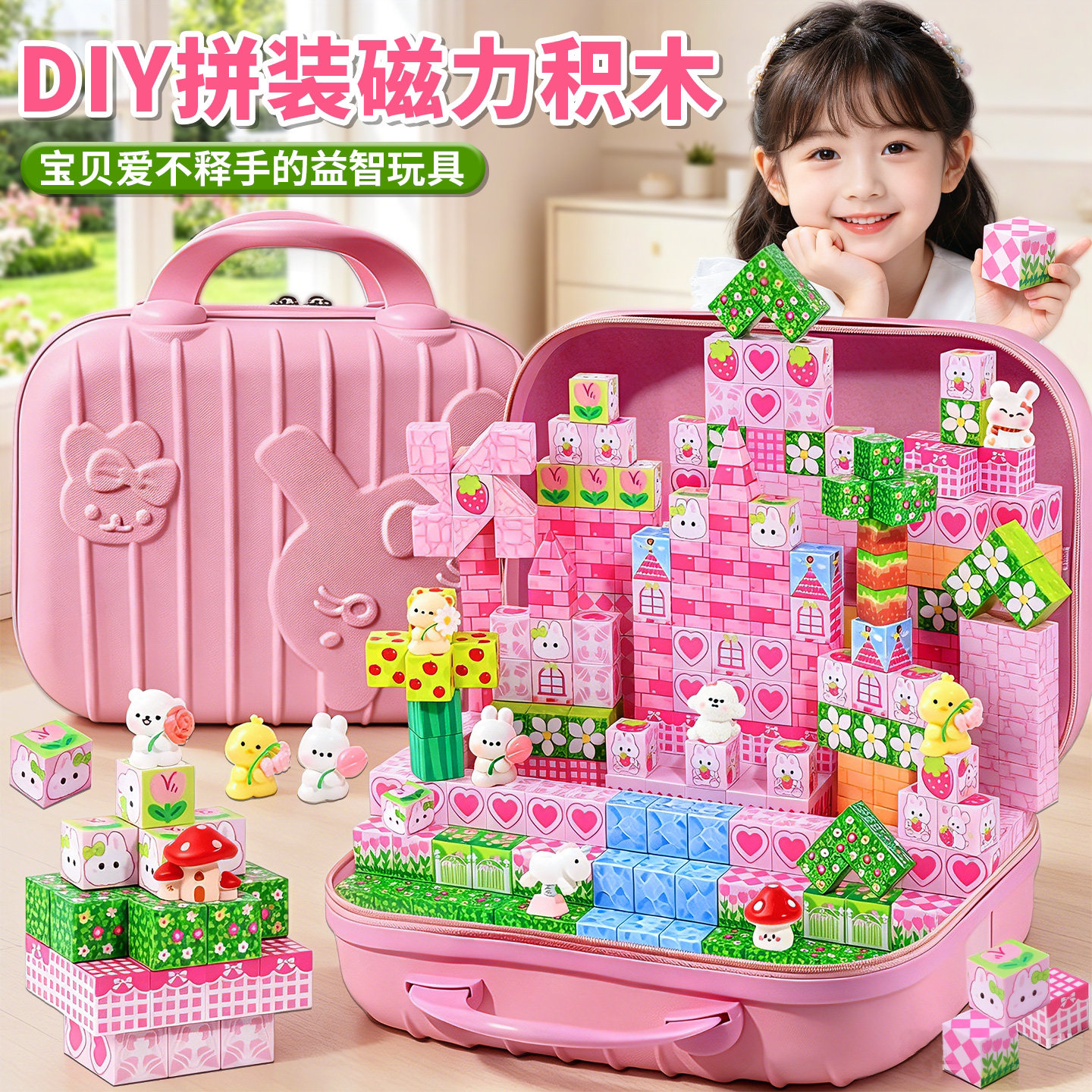 磁力积木全套装补充装女孩3-6岁图片