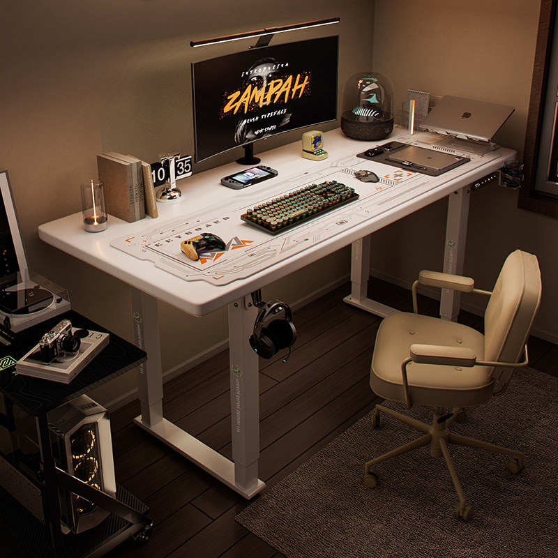 乘胜双电机电动升降桌四立柱家用实木电脑桌智能办公桌自动书桌,住宅家具,电动升降桌,淘宝优惠券,粉丝福利购,淘宝优惠卷