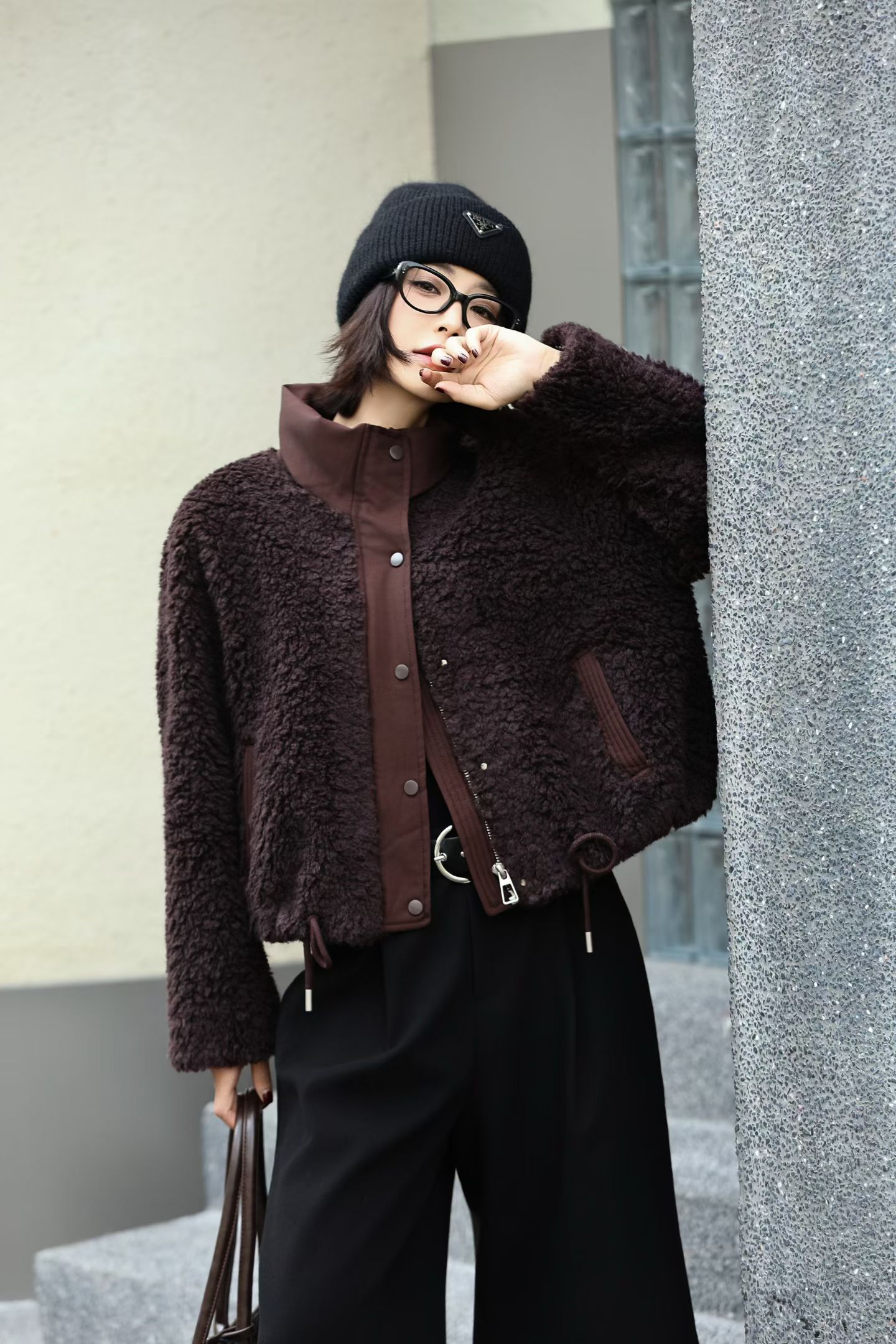 2025新款时尚百搭宽松显瘦上衣女设计感小众潮外套潮7128