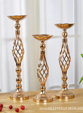 欧式婚庆道具金色路引婚礼装饰烛