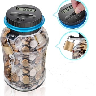 带锁存钱罐计数存钱罐储钱罐数字显示储钱罐存钱罐