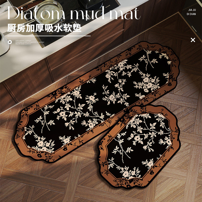 厨房地垫防滑吸油可擦免洗地毯防水专用2025新款吸水耐脏脚垫子,居家布艺,厨房地垫,淘宝优惠券,粉丝福利购,淘宝优惠卷