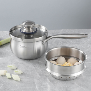 【年底矩惠】贝伦斯 企鹅三层钢奶蒸锅16cm