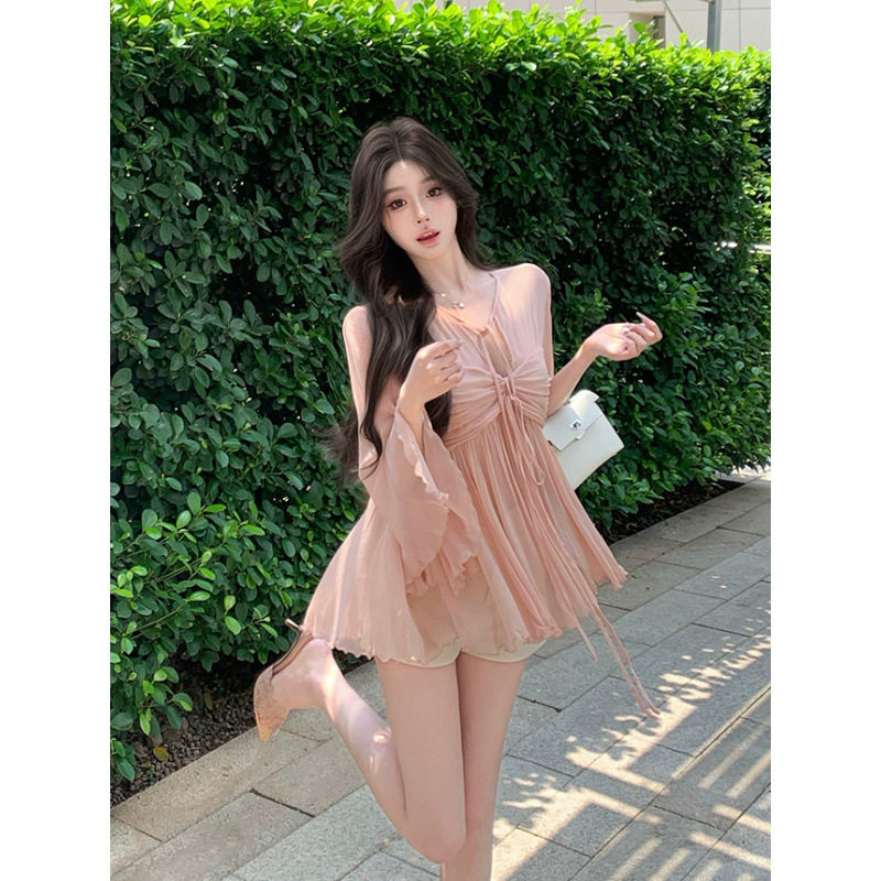 温柔风轻奢气质雪纺衬衫女夏季度衬衫