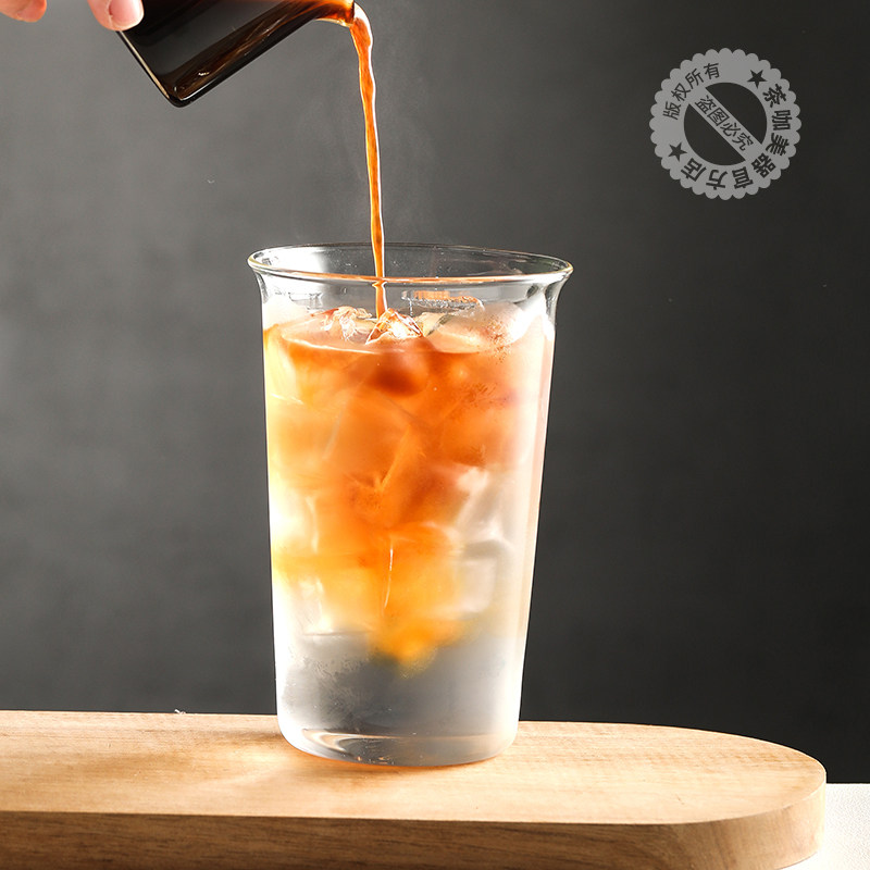 ins风500ml玻璃杯家用创意小众耐热防爆冰咖啡杯吸管杯子水杯翻口,餐饮具,玻璃杯,淘宝优惠券,粉丝福利购,淘宝优惠卷