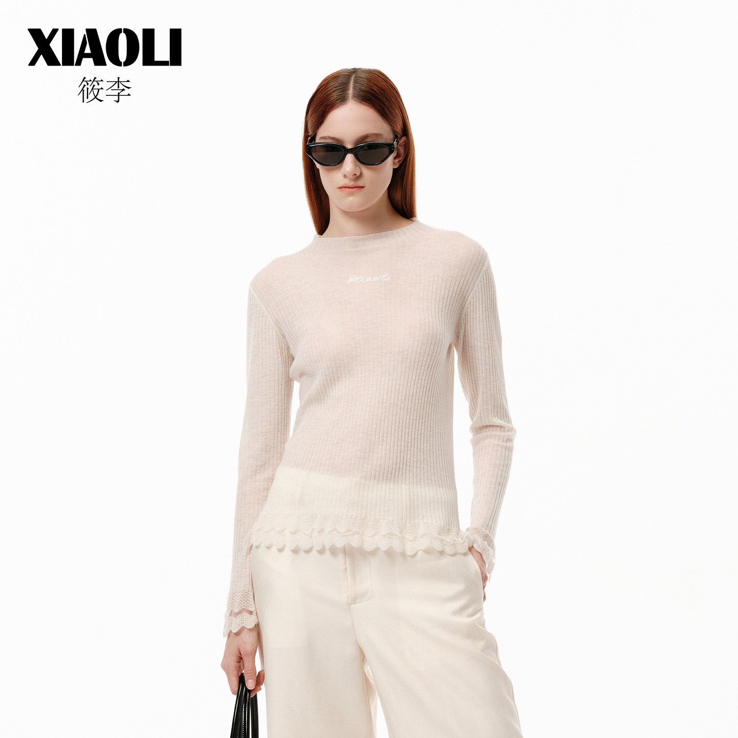 【XIAOLI筱李】2026年春季新品logo羊毛小高领长袖针织打底衫,女装/女士精品,毛针织衫,淘宝优惠券,粉丝福利购,淘宝优惠卷