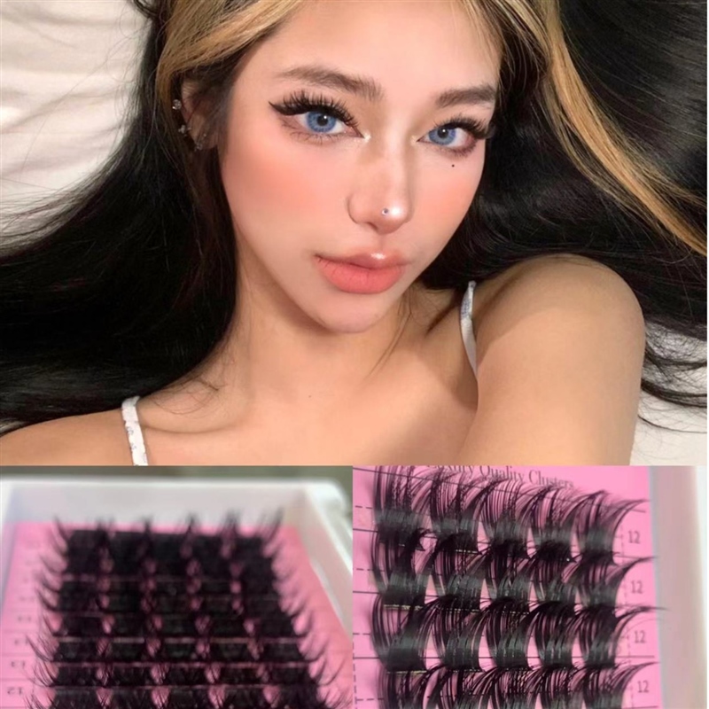 NANALASHES新品「睡美人」D翘欧美精致蓬松感浓密单簇睫毛