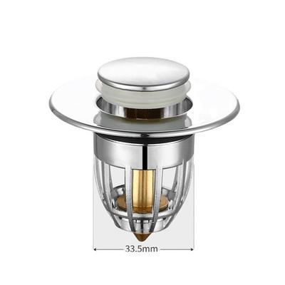 洗手盆池漏水塞子下水器配件防臭面盆弹跳芯神器通用按压式下水管