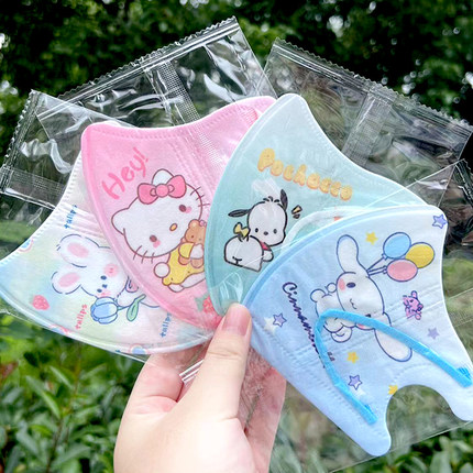 3d立体凯蒂猫玉桂狗三丽鸥3到6岁儿童口罩冬季独立包装8-12岁女童