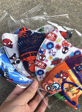 3D立体儿童一次性口罩男童专用防护小朋友蜘蛛侠卡通图案独立包装