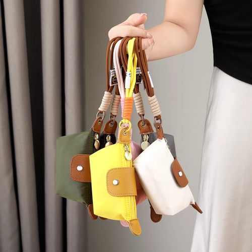 新款法式尼龙皮超迷你龙骧饺子包2025款零钱耳机口红钥匙挂包现货