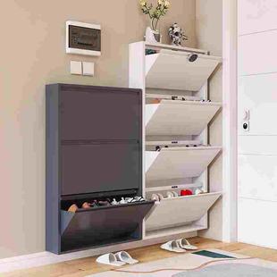 12-15cm超薄鞋柜家用门口楼道玄关挂墙大容量钢制铁皮翻斗极窄款