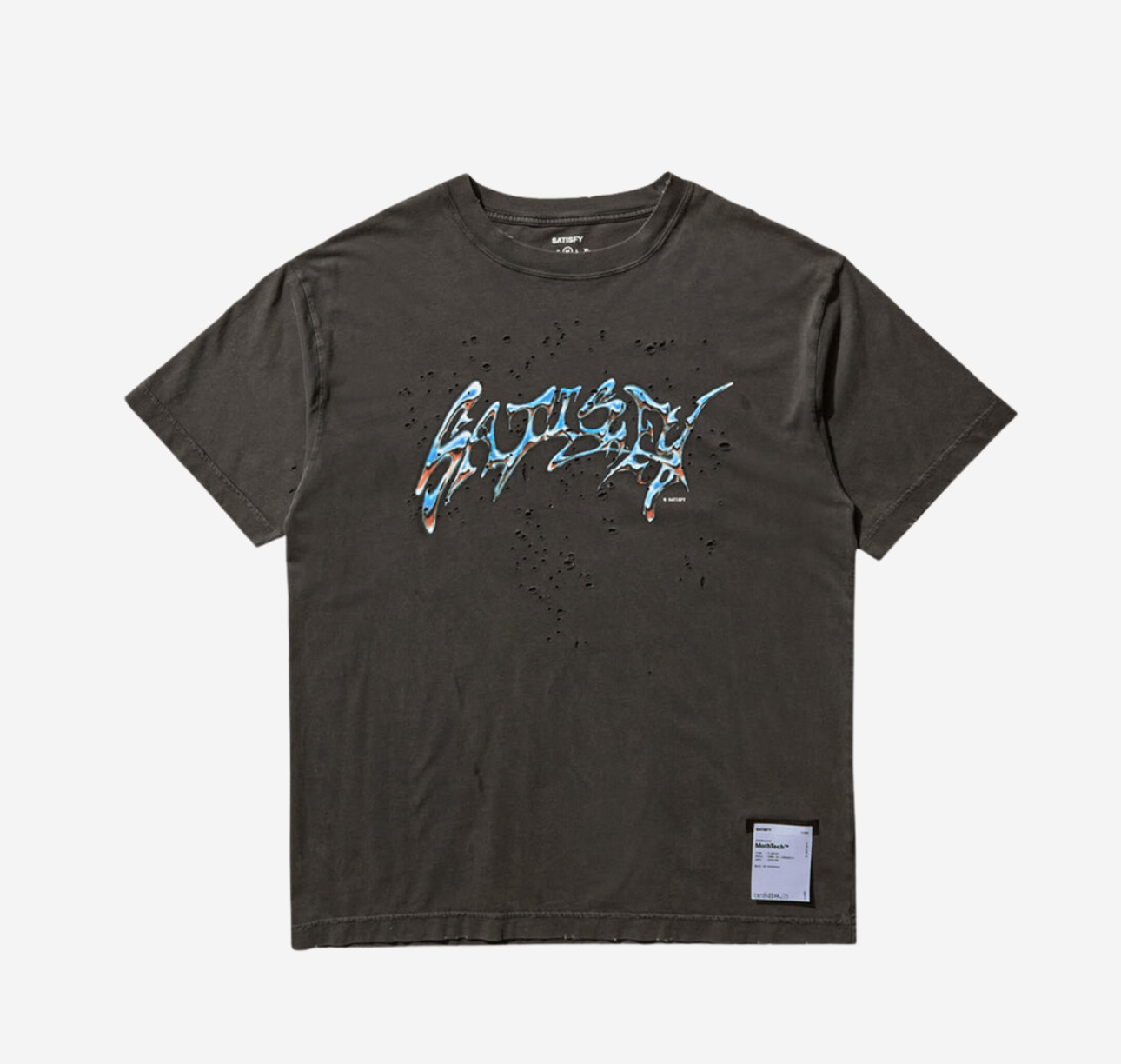 thumbnail for Korean niche fashion brand SATISFY retro fashion splash ink crew neck cotton print short sleeve T-shirt