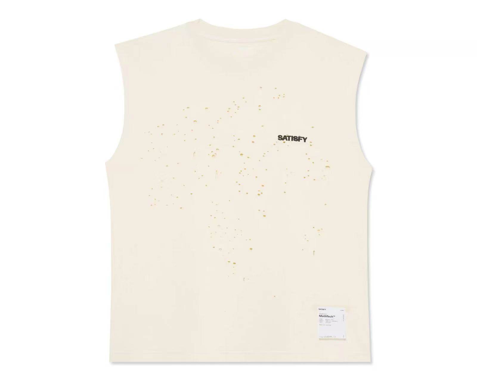 thumbnail for Niche sports trendy brand SATISFY vest printed wormhole T-shirt