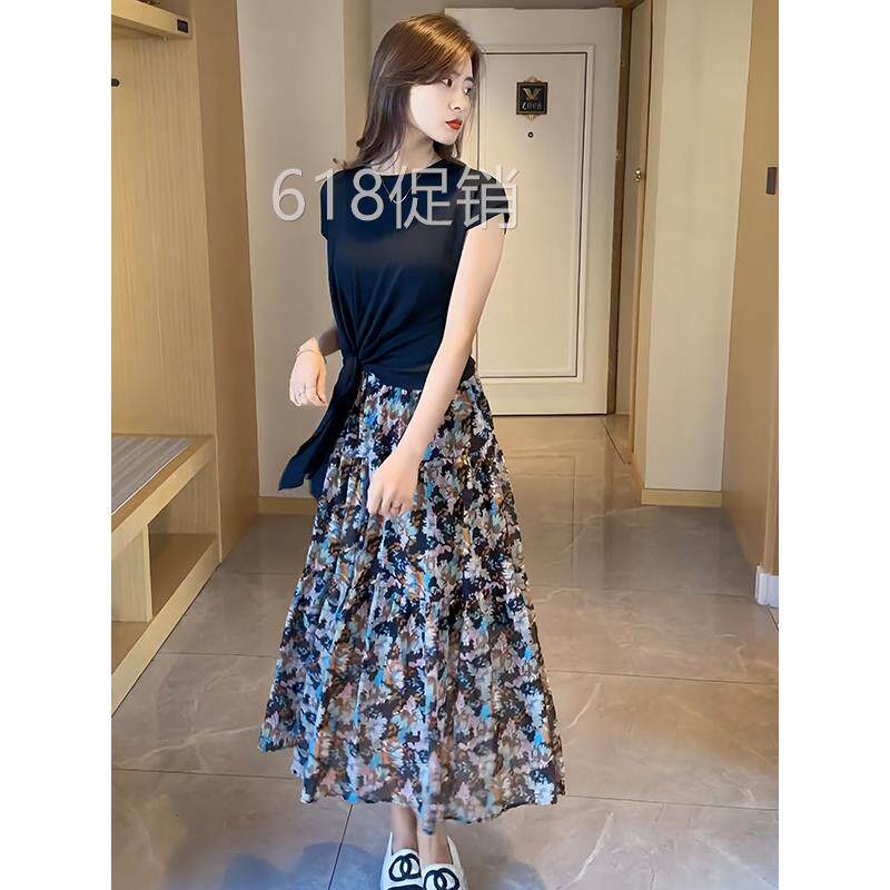 碎花半身裙女夏季2026新款松紧腰大摆裙遮胯藏肉显瘦长裙百褶裙子