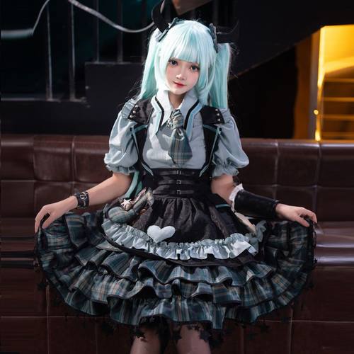 【现货】初音cos服印象款未来Lolita万圣节洛丽塔漫展扮演