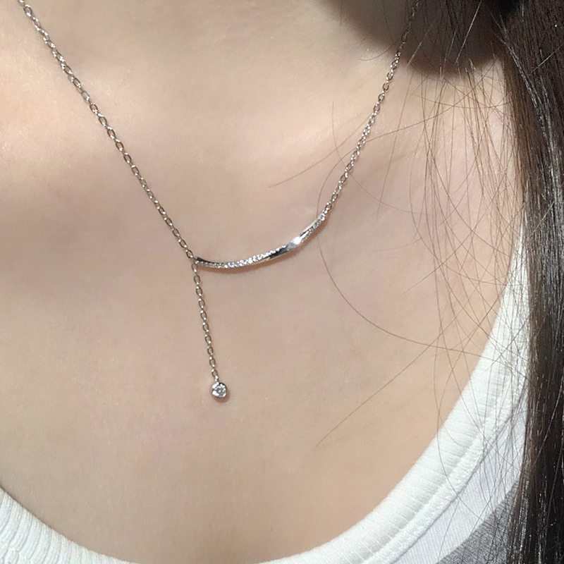 微笑流苏项链女新款轻奢不掉色锁