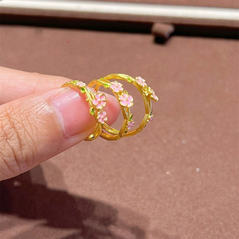 古风桃花源记小桃醉戒指小清新花