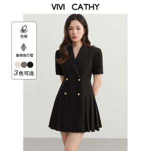 VIVICATHY女装新气质通勤显瘦西装连衣裙