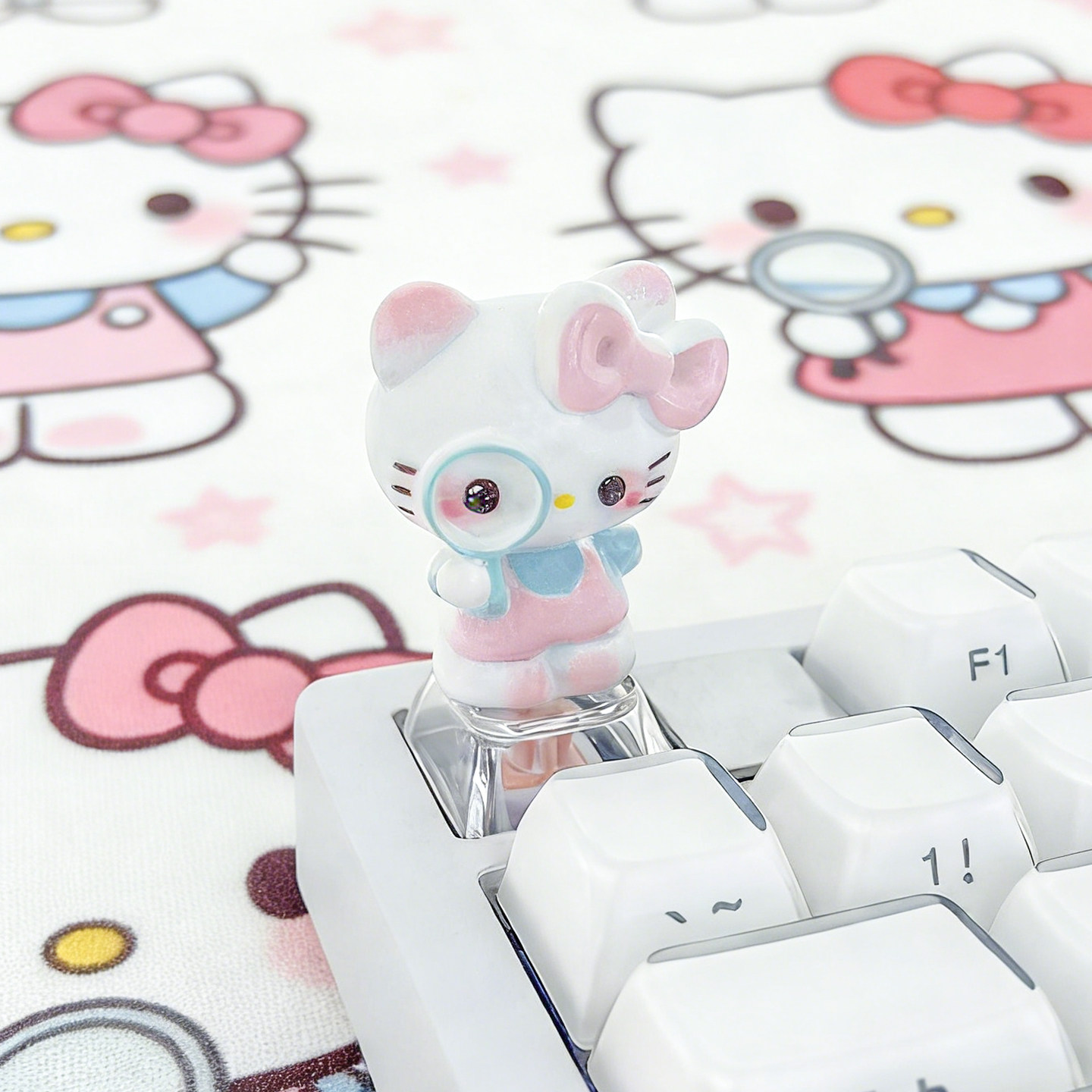 放大镜立体HelloKitty键帽定制图片
