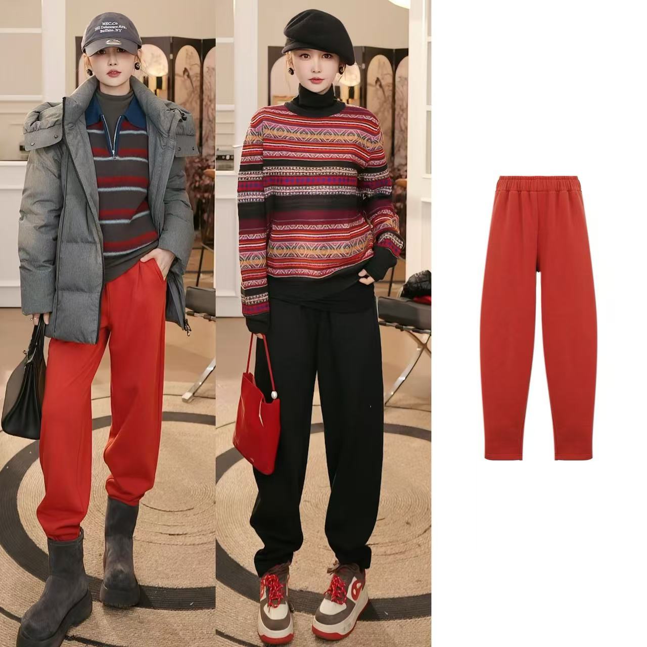 【粉红爷爷】休闲百搭卫裤长裤51K241088