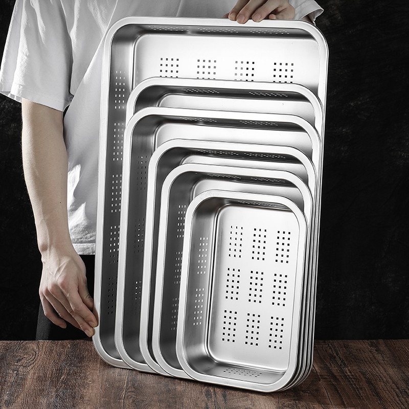 304不锈钢沥水盘冲孔方盘沥油盘