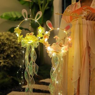 中秋节手提灯笼儿童diy材料包古风花灯汉服手持物拍照夜市摆摊