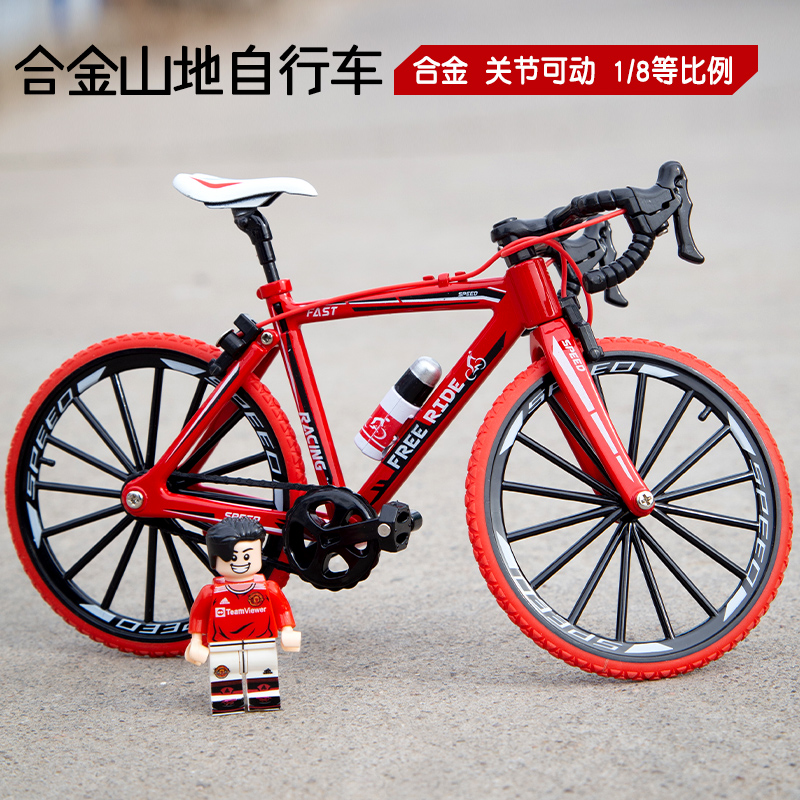 合金仿真自行车轮子可转复古老式自行车模型金属仿真单车桌面摆件