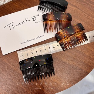 韩系百搭碎钻半扎发插梳2025新款 ins风碎发整理神器气质发梳发饰