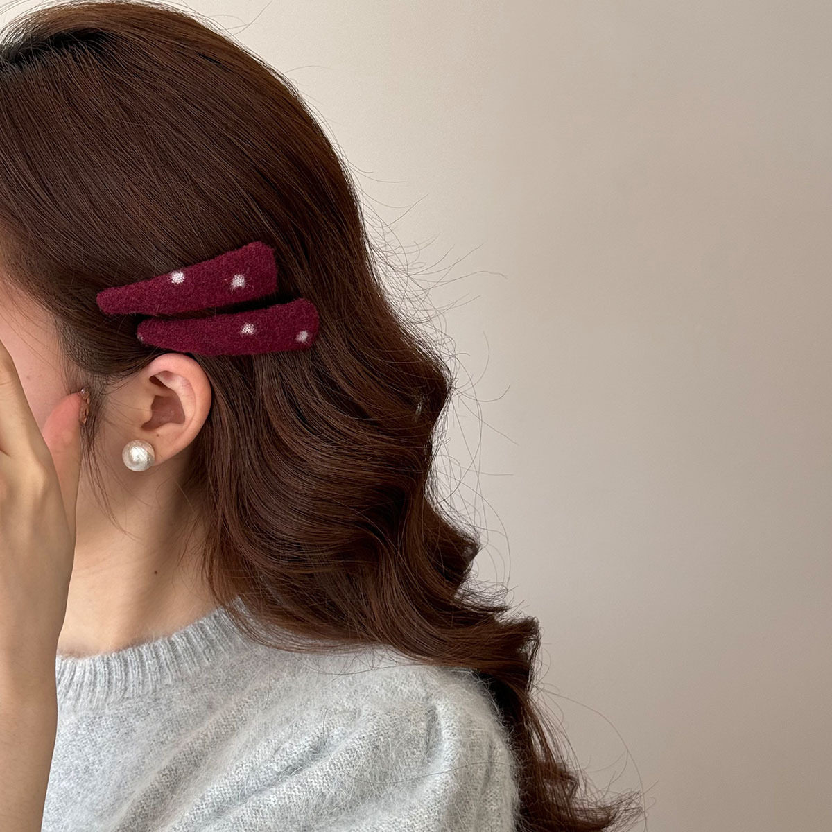 一对装~韩系红色波点发夹高级感精致简约bb夹秋冬碎发夹侧边发卡,饰品/流行首饰/时尚饰品新,发饰,淘宝优惠券,粉丝福利购,淘宝优惠卷