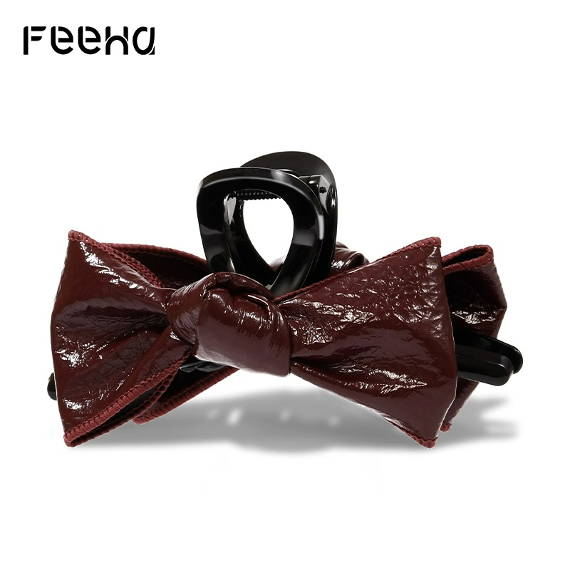 高级感油蜡皮质蝴蝶结抓夹女2025新款大号后脑勺气质盘发夹鲨鱼夹,饰品/流行首饰/时尚饰品新,发饰,淘宝优惠券,粉丝福利购,淘宝优惠卷