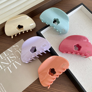 新甜美奶油冰淇淋镂空可爱百搭小花话抓夹鲨鱼夹醋酸发抓新款 女