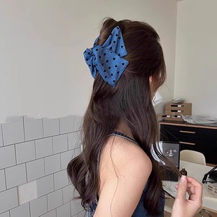 爱心牛仔三角抓夹女高级感后脑勺盘发夹鲨鱼夹半扎马尾固定夹发饰